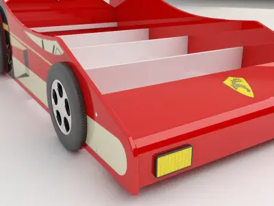 Kids Racecar Beds 3D model