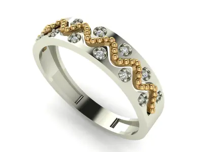 Two piece and two color ring collection 3D print model