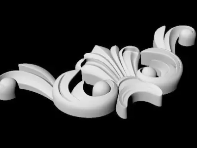 Central decor ornament for furniture 3D model 46
