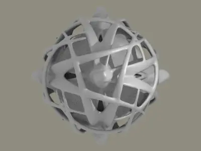 globe for Christmas tree Low-poly 3D model