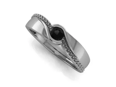 Diamond Jewelry Ring 3D print model 28