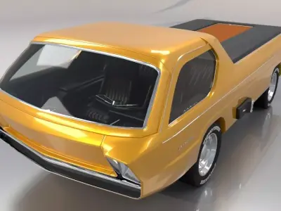 Dodge Deora Low Poly 3D model