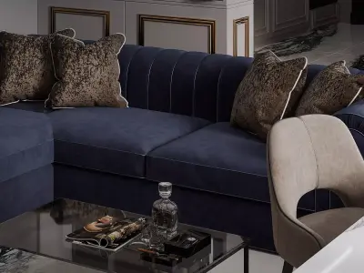 Living Room modern style design 3D model