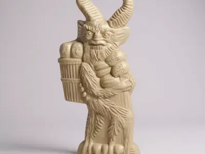 krampus sculptur christmas decoration 3D print model