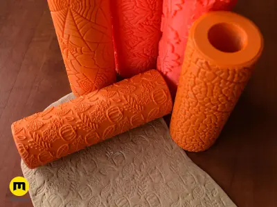 Autumn Texture Rollers Free 3D print model