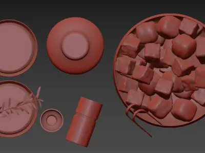 viv martini set 3D model