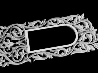 Central decor ornament for furniture 3D model 1079