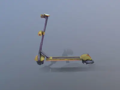 Hover Kick scooter Low-poly 3D model