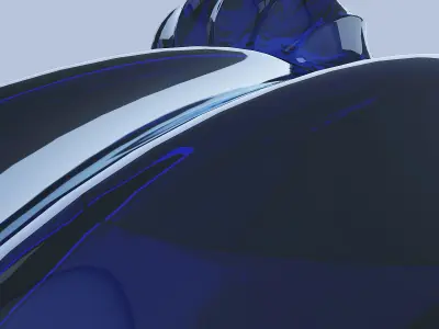 Glass Decanter Blue 3D model