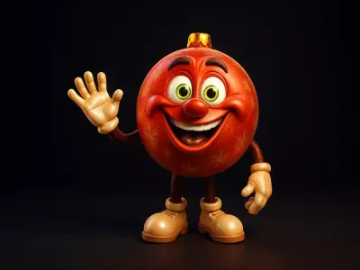 Smiling Christmas Ornament Character Holiday Decor 3D print model