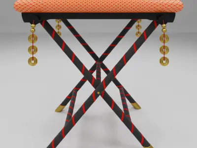 Oriental Tray Table 3D model