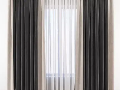Set 81 Curtains 3D model