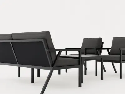 Rana sofa set Low-poly 3D model purchase