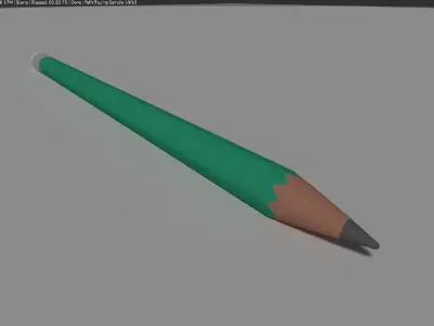 pencil flying in air 3D model