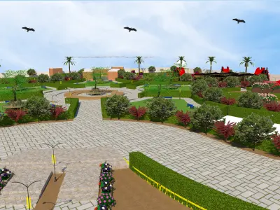 LANDSCAPE PROJECT  COMMUNITY PARK 3D model