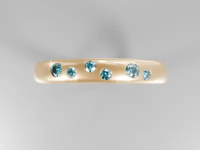 Celeste Line Ring - 3D print ready 3D print model 3D print model