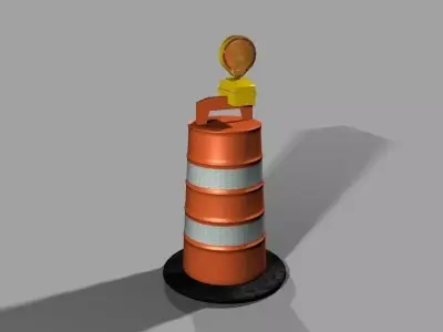 Road Barricade 3D model