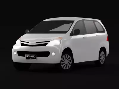 Low Poly Toyota Avanza Low-poly 3D model