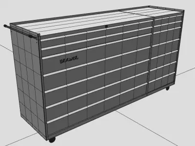 CLARKE DRAWER TOOL CABINET LONG 3D model