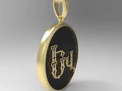 Decorative Letter Ev 3D print model