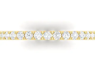 U Shaped Eternity Ring 2 point 1 mm stone size swiss 20 and EU60 3D print model