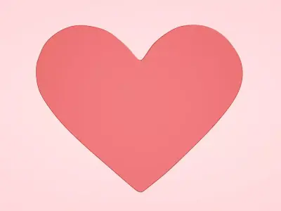 Heart Icon Low-poly 3D model