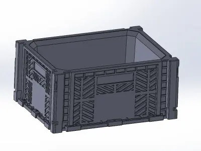 plastic basket pattern vase 3D print model