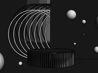 Podium Display 3D model