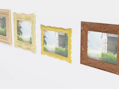 Paiting ornament frame pack 3D model