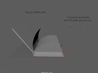 openable book 3D model
