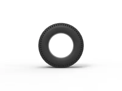 Rear tire of vintage dragster Version 6 Scale 1 to 25 3D print model