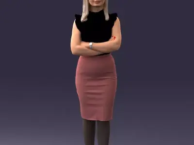 000327 Business Woman Standing 1212 3dp 3D print model