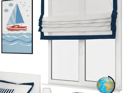 Universal children room Blue 3D model