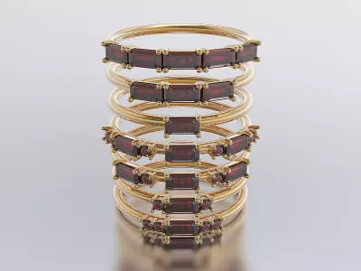 solitaire woman ring 3D Model Pack