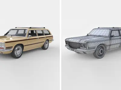 Generic Station Wagon Car 1978 3D model