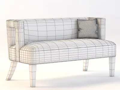 Carrie Settee 3D model