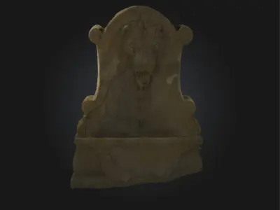 Lions Cascade Fountain  Majestic Flow of Classical Power 3D model