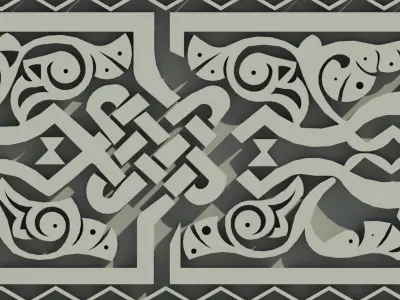 Disney inspired Restaurant Marrakesh Revit 3D Macron Pattern 3D model