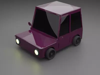 Sleek Low Poly Car Model - Perfect for Your CG Projects Low-poly 3D model