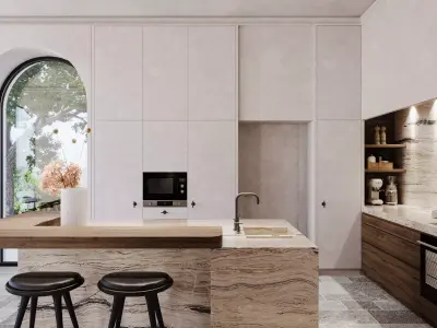 Modern Kitchen Dining area 3D model