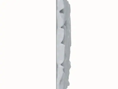 Aged Weathered Stone Wall Prop 3D model