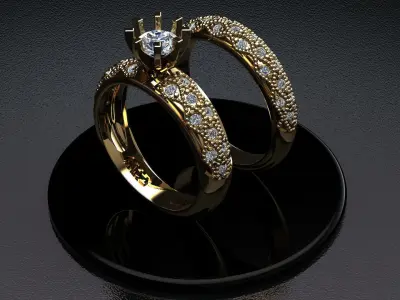 solitaire set ring 3D print model