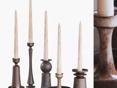 Taper candle holder 3D model