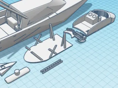 Fishing Charters 48ft Viking Ship 3D print model