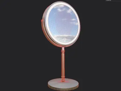 Make Up Mirror 01 Low-poly 3D model