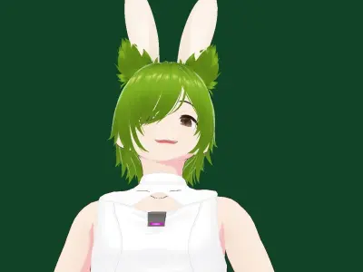 Tora anime girl vrchat Low-poly 3D model