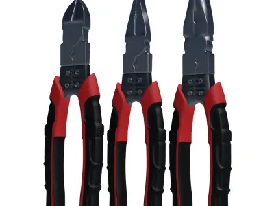 Piler Set 3D Model -High-Quality Construction Assets 3D model