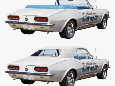 Chevrolet camaro 1967 pace car 3D model