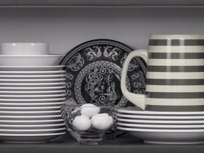 Kitchen 5 shelf 3D model