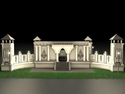 classic Arab house villa 3D model